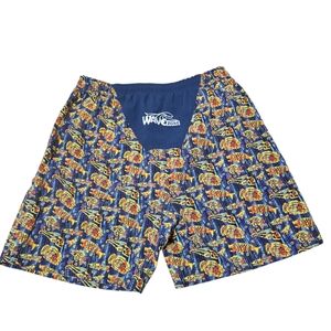 Vintage Wave Zone Y2k Abstract Fish Pattern Mens Swim Trunks Size Large 6in